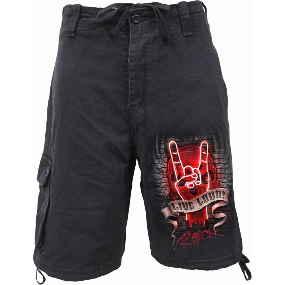 Spiral - LIVE LOUD Shorts - Black